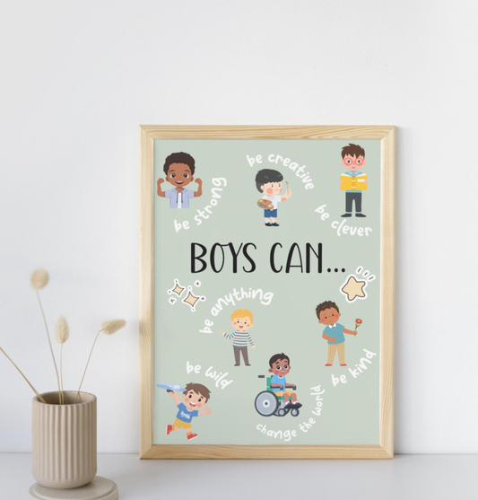 Boys Can… Print